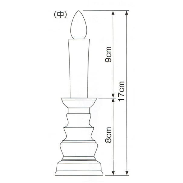 火を使わない・安心のろうそく(予備電池付)1本入 中 [茶色 or 白]LEDライト 安心 安全 ローソク【納期目安：営業日の正午受付で当日出荷】