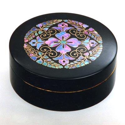 Rakuten - 【京蒔絵】切立香合 八藤紋(青貝研出蒔絵・内部純金箔押) 3寸【納期目安：通常約3ヶ月後発送】