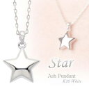 遺骨ペンダント(手元供養)ソウルジュエリー『スター×ホワイトゴールド』■ダイヤ0.01ct■WG K10【納期目安:通常約1ヶ月後発送】