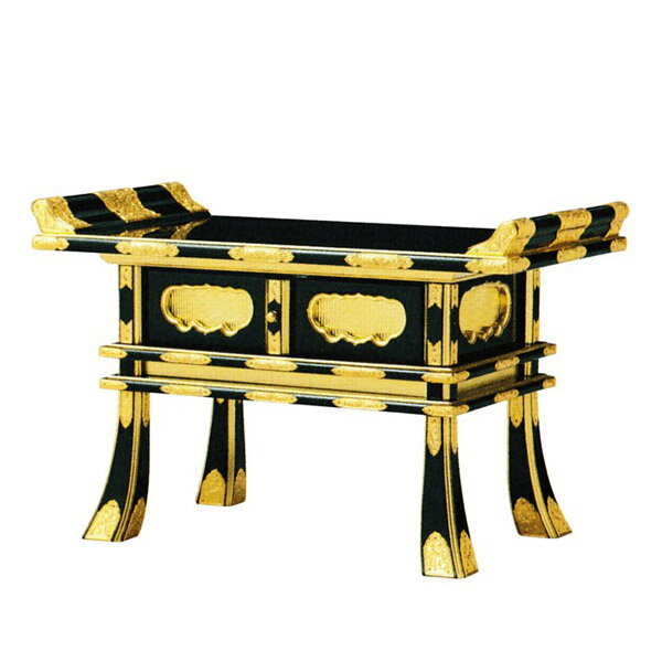 経机 黒面金 中京型 金具打 1尺8寸(18号)【納期目安：通常3～5営業日発送】