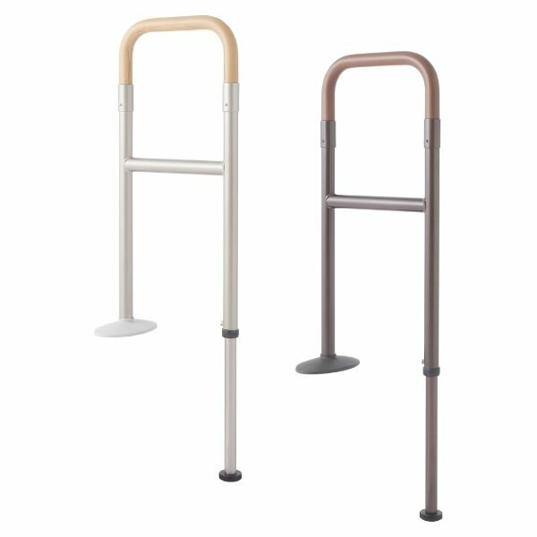 玄関用 安心手すり ナチュラル / ブラウン 玄関 簡単設置 室内 介護用 取り付け 高齢者用 設置簡単 寺院用 家庭用 自宅用 手すり 高齢者補助 安全対策【納期目安：通常8～10営業日発送】