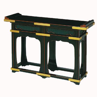 立焼香机 [黒塗面朱・金具付] 4尺【納期目安：通常3～5営業日発送】