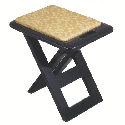 おともにいーす[黒塗レザー][折畳式]幅40cm×奥行30cm×高さ41cm【納期目安：通常3～5営業日発送】