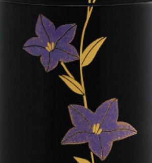 ミニ骨壺(骨壷) 国産 日本製 蒔絵 ききょう[手元供養・分骨用]【納期目安：通常2～...