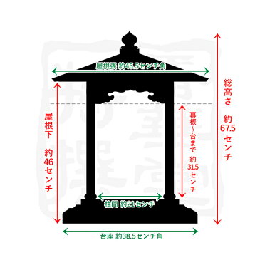 【はなまつり用品】 花御堂(はなみどう) 木製彩色 うるみ塗り屋根張1.5尺【配送区分:h】宅配便のみ・一部地域除き||送料無料||