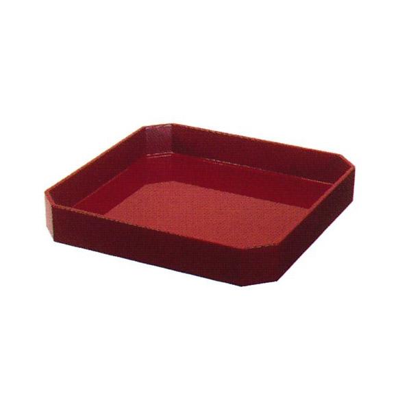 【日本製】折敷(おしき)[朱塗裏黒][カシュー塗]幅9寸 奥行27cm×高さ4cm【納期目安：通常3～5営業日発送】