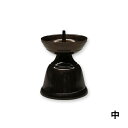 【在庫限り】ダルマ火立 真鍮製 色付 黒光色(中)黒茶色 仏具 法事 お仏壇 お供え お盆用品 モダン仏具【納期目安:営業日の正午受付で当日出荷】