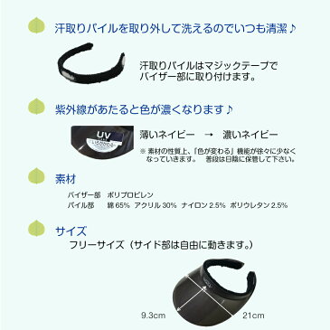 サンバイザー UVカット レディース テニス ゴルフ 紫外線があたると色が変わる 調光バイザー 黒 汗取りパイル 日焼け防止サンバイザー 紫外線対策グッズ WhB ホワイトビューティー 敬老の日 ギフト 【送料無料】