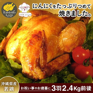 とりの丸焼 3羽 約2.4kg 沖縄県産 ローストチキン 丸鶏 中抜き 国産 真空パック 鳥の丸焼き 鶏 丸焼き 丸ごと 鶏肉 丸 鶏 グリラー クリスマス チキン 骨付き肉 骨付き鳥 バーベキュー 盛り上がる もの 食材 沖縄お取り寄せ 鶏肉冷凍 ホームパーティー 美味しいもの おいしい