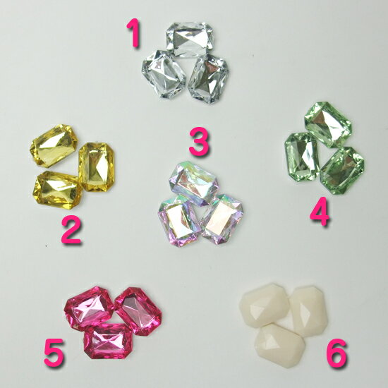 アクリルストーン ダイヤカットL 3個入 ラインストーン