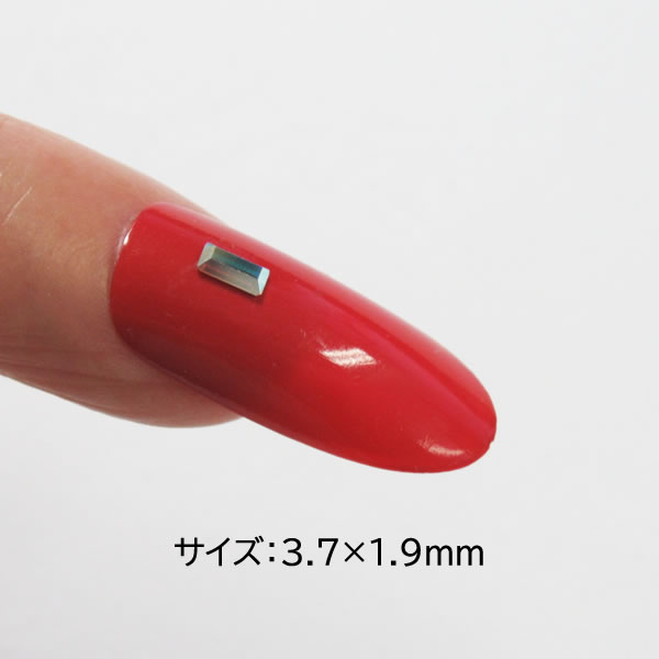 バゲット 長方形 スワロフスキー パーツ #2510 3.7×1.9mm 3粒 Baguette Flat Back ラインストーン スワロ swarovski ネイル ストーン ハンドメイド レクタングル