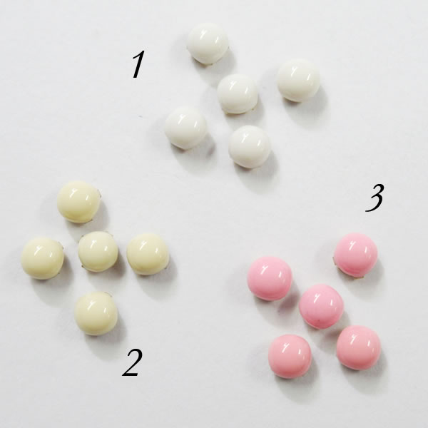 ネイルパーツ 台座付きストーン 4mm/5個入 ラウンド型 ネイル スタッズ ストーン パーツ