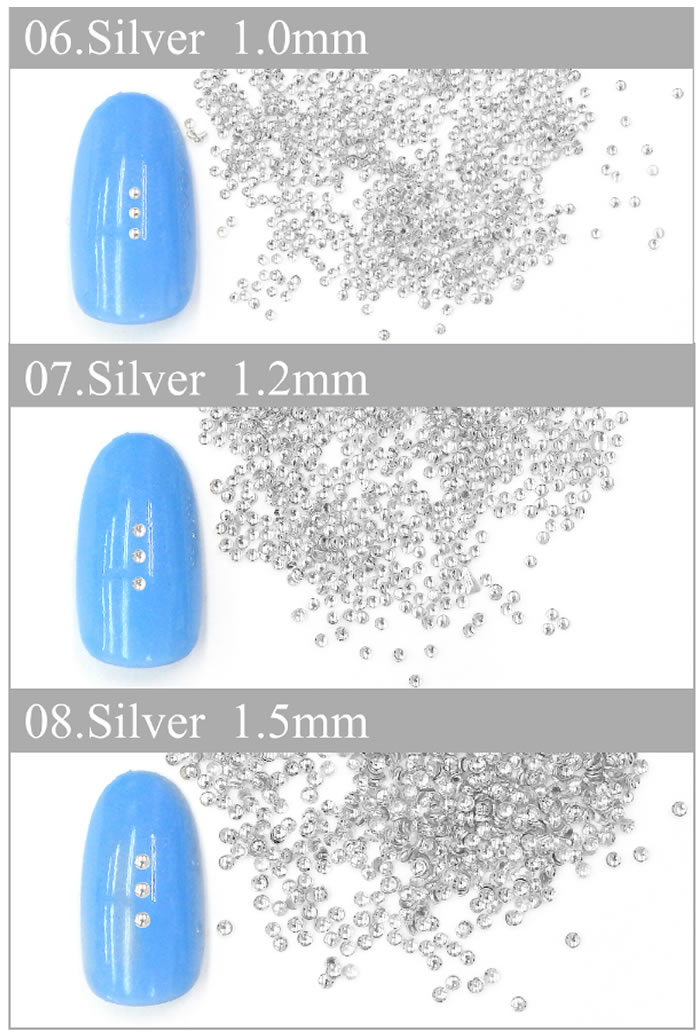 ドット スタッズ(約50個入) 極小1mm/1.2mm/1.5mmサイズ ゴールド/シルバー ネイルパーツ ネイル用パーツ メタルパーツ ハンドメイド ネイル パーツ