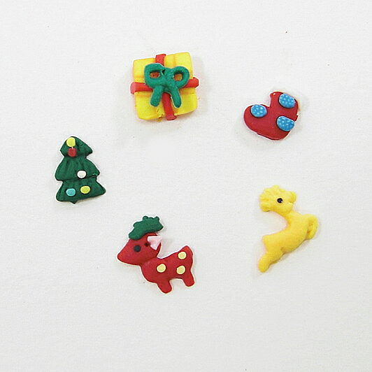クリスマス☆ネイルパーツ 人気モチーフお得セット(5種入)ネイル パーツ メール便対応
