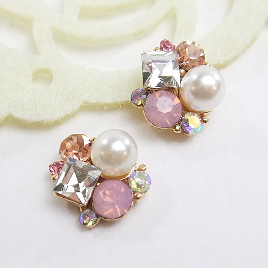 ネイルパーツ マーメイドラグジュ 2個入 全3色 ハンドメイド ネイル パーツ メタルパーツ