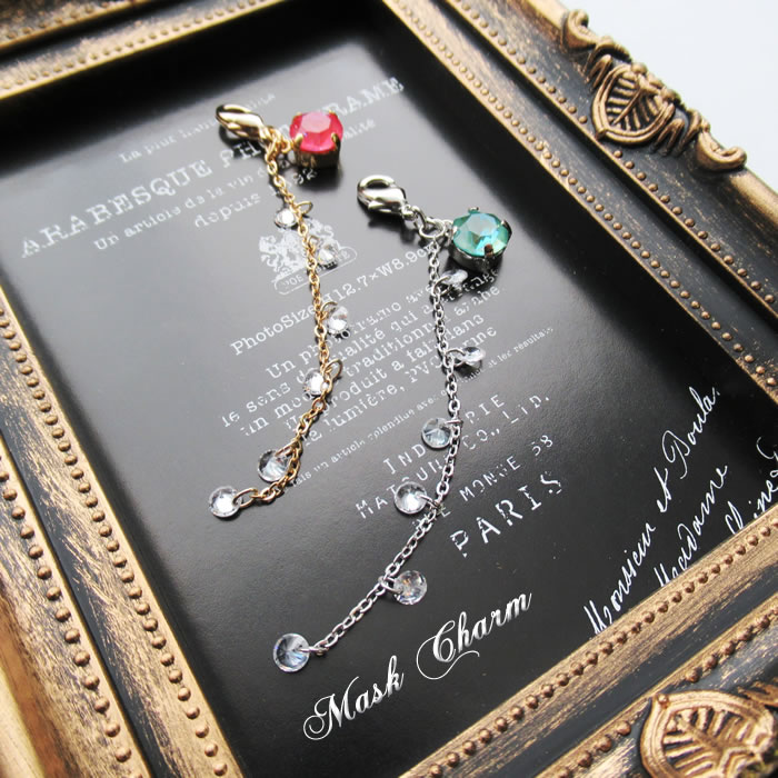 イヤリング風 マスクチャーム (約8cm) 1個入 マスク アクセサリー マスク ビジュー マスクチャーム ス..