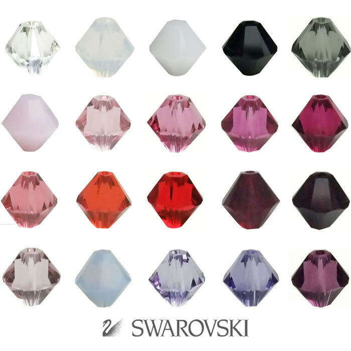 スワロフスキー ＃5328 ビーズ swarovski ソロバン スワロ（3mm,4mm,5mm,6mm）カラーその1 スワロフスキー ビーズ