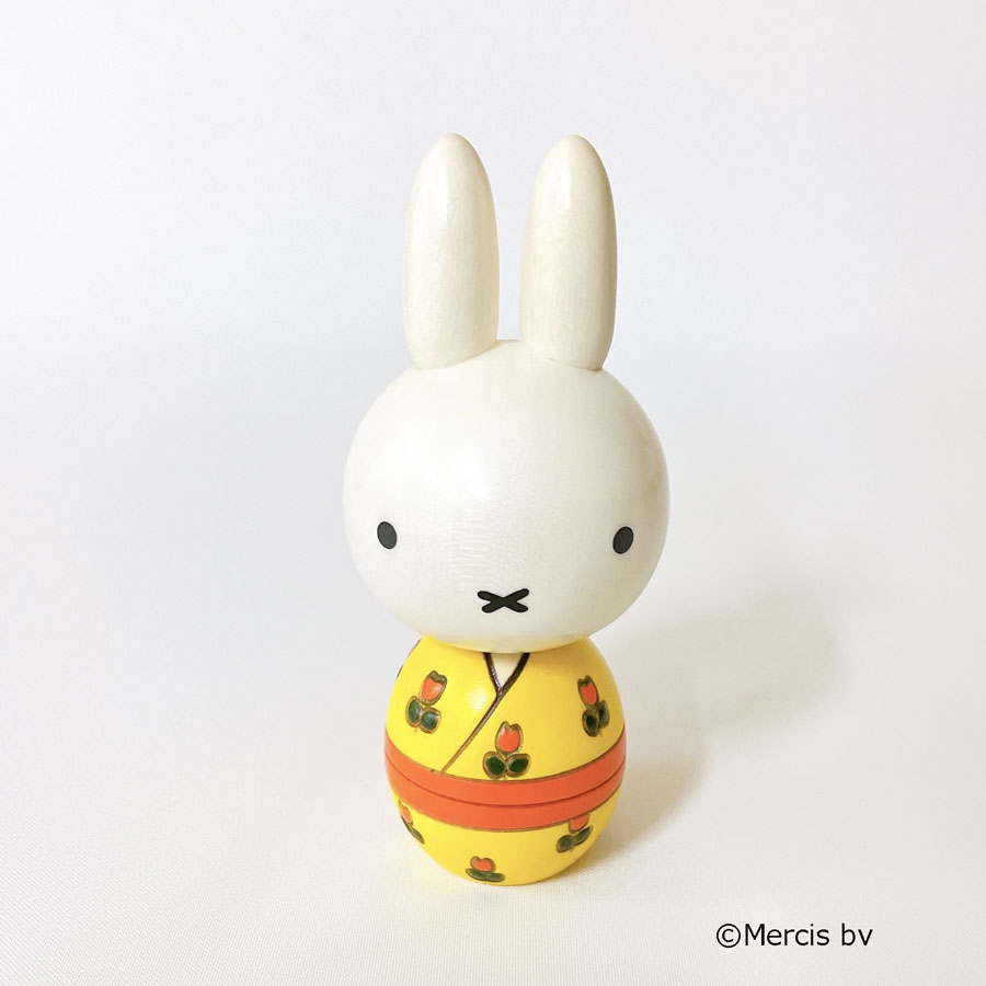 ミッフィー こけし 【 チューリップ 】 miffy ディック・ブルーナ　絵本 うさこちゃん ウサギ 贈り物 着物 和装 和服 和雑貨 母の日 プレゼント ギフト かわいい おうち時間 暮らし stayhome 癒し インテリア 木製 日本製 伝統工芸品 卯三郎こけし 雑貨 置物 グッズ コラボ