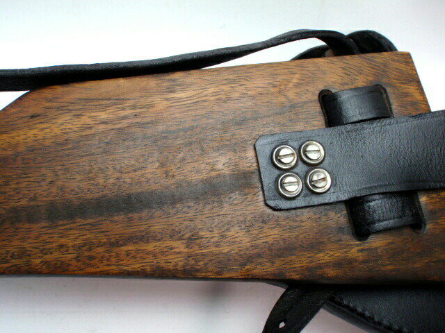 ドイツ軍 ルガーP08 アーティラリー 砲兵タイプ ホルスター 木製ストック ブラック 黒 タナカ ガスガンにフィット