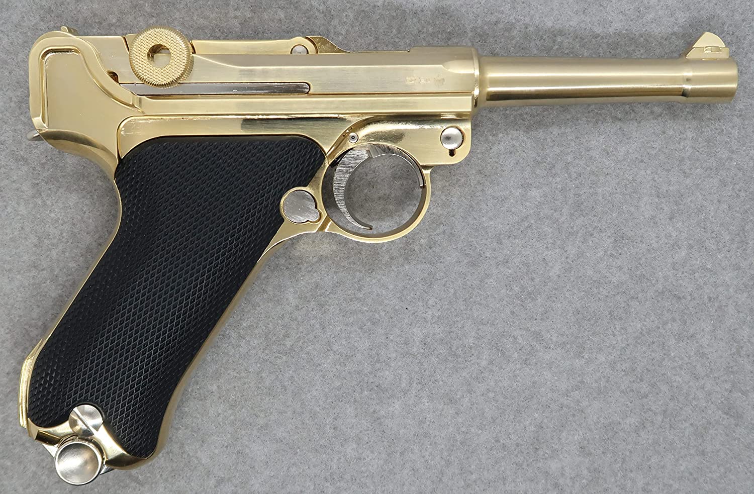 モデルガンとプラモ専門店 琥花堂のマルシン モデルガン ルガー P08 4インチ パラベラム ブラックABSグリップ仕様 金属製モデルガン完成品 ダミーカート仕様 (4920136026407）｜アングル2