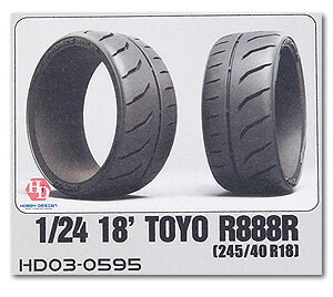 ホビーデザイン HOBBY DESIGN 1/24 トーヨー タイヤ R888R 245/40 R18 自動車模型 Toyo (03-0595)