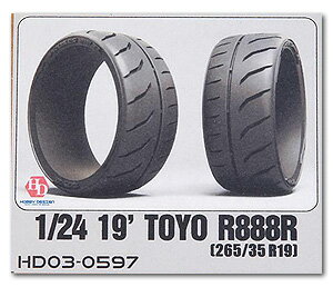 ホビーデザイン HOBBY DESIGN 1/24 トーヨー タイヤ R888R 265/35 R19 自動車模型 Toyo (03-0597)