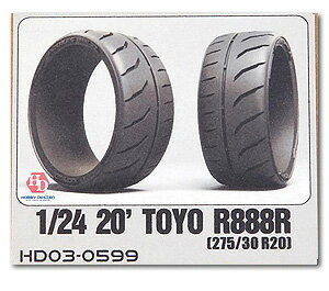 ホビーデザイン HOBBY DESIGN 1/24 トーヨー タイヤ R888R 275/30 R20 自動車模型 Toyo (03-0599)