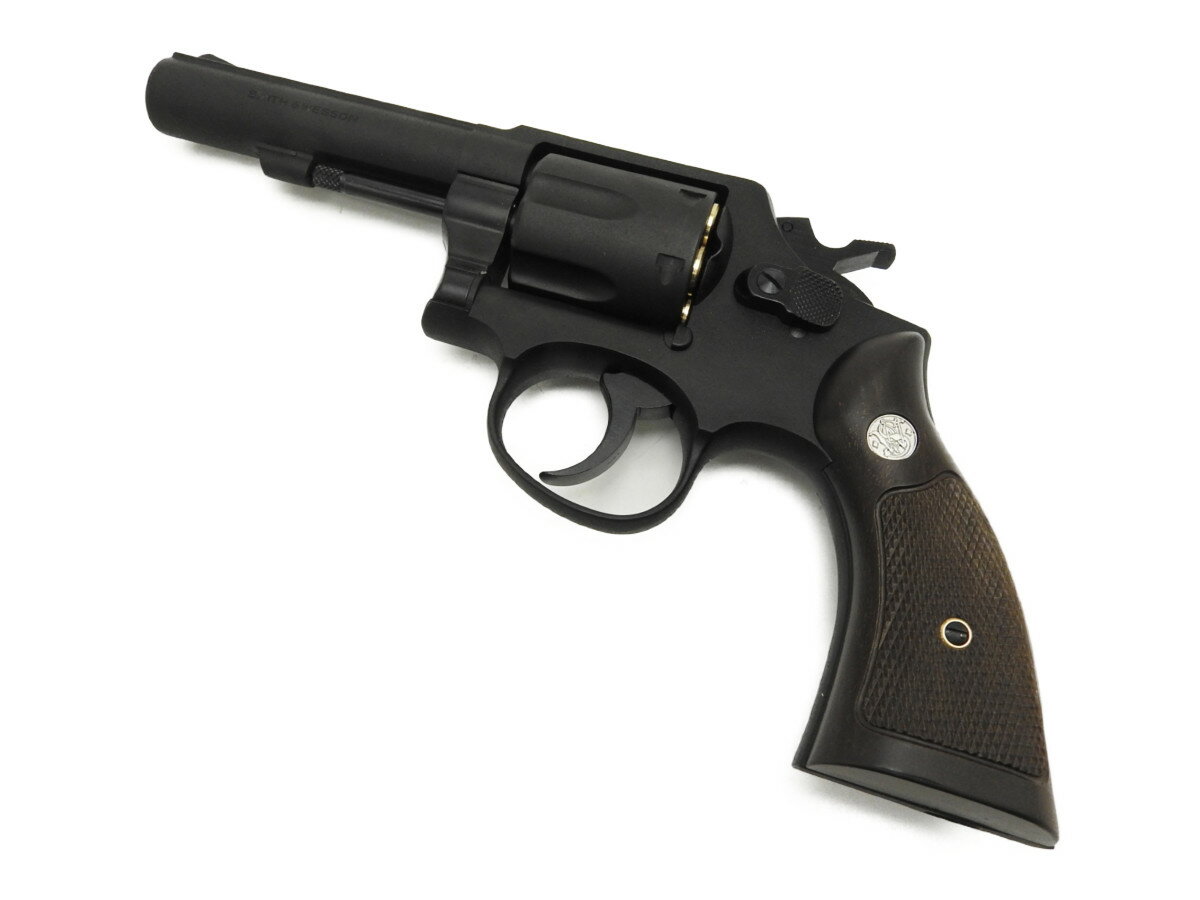 マルシン MARUSHIN ガスガン S&W M10 ブラック HW チェッカー プラグリップ仕様 6mmBB Xカートリッジ リボルバー 18歳以上 (4920136061668)