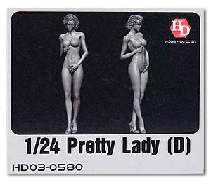 ホビーデザイン HOBBY DESIGN 1/24 レジン製 フィギュア プリティ レディ D 模型 自動車 女性 (hd03-0580)
