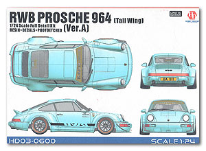 ホビーデザイン HOBBY DESIGN 1/24 RWB ポルシェ 964 ティルウイング Ver.A フルディティール キット 自動車模型 レジン (hd03_0600)