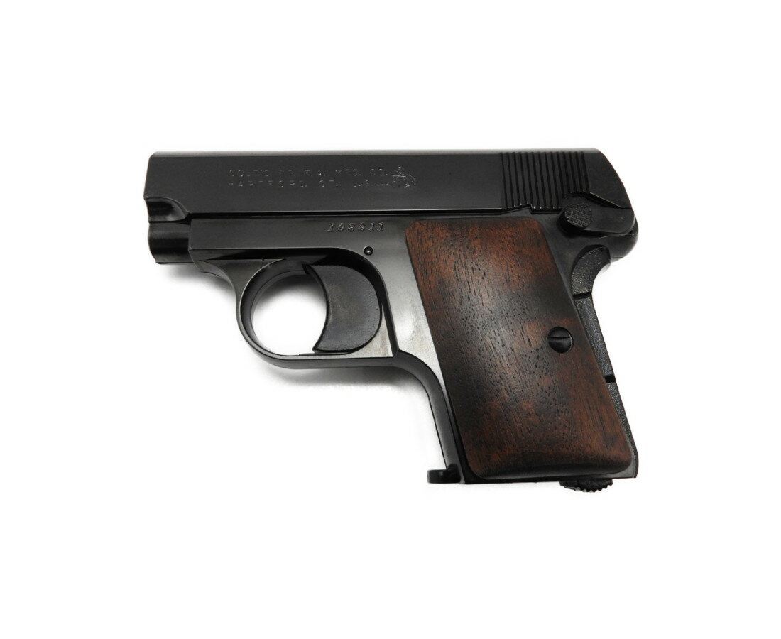 コルト 25オート マルシン ガスガン Wディープブラック 完成品 スムース木製グリップ付 DX 18歳以上 Colt 25 Auto 4920136049932