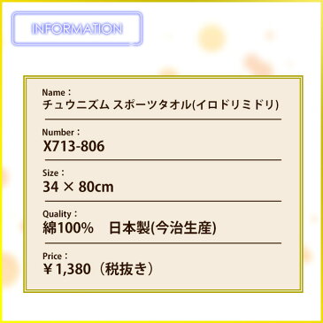 【チュウニズム】イロドリミドリ スポーツタオル 日本製(今治生産)【SEGA】