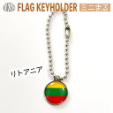 リトアニア 国旗 キーホルダー / ミニ まる <17mm> ( 世界の 国旗 / 丸 / ワールドカップ 代表 応援 / バルト 三国 バルト海 )