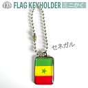 セネガル 国旗 キーホルダー / ミニかく ( 世界の 国旗 / 四角 角形 / ラグビー サッカー ワールドカップ 代表 応援 ) (4)