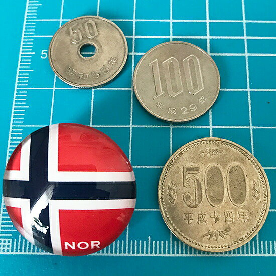 ノルウェー 国旗 ガラス ピンズ ( 世界の ...の紹介画像2