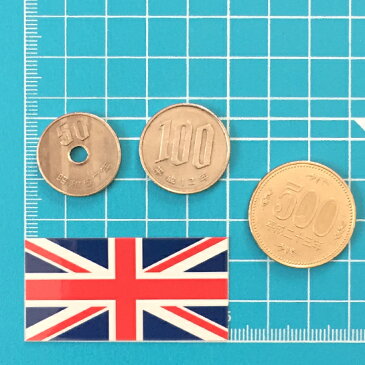 イギリス (2S) 国旗ステッカー 屋外耐候シール