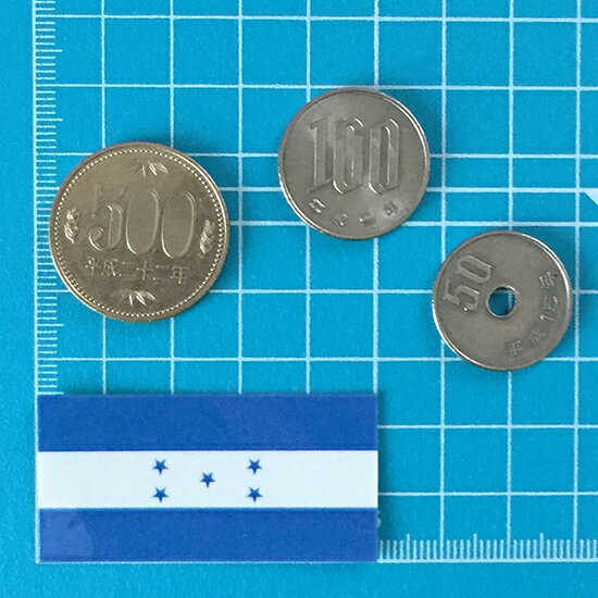 ホンジュラス (2S) 国旗 ステッカー 　　世界の 国旗 ・ 屋外 耐候 シール　　　( 防水 耐水 UV / 海外 旅行 スーツケース / ラグビー サッカー スポーツ 代表 観戦 応援 )　