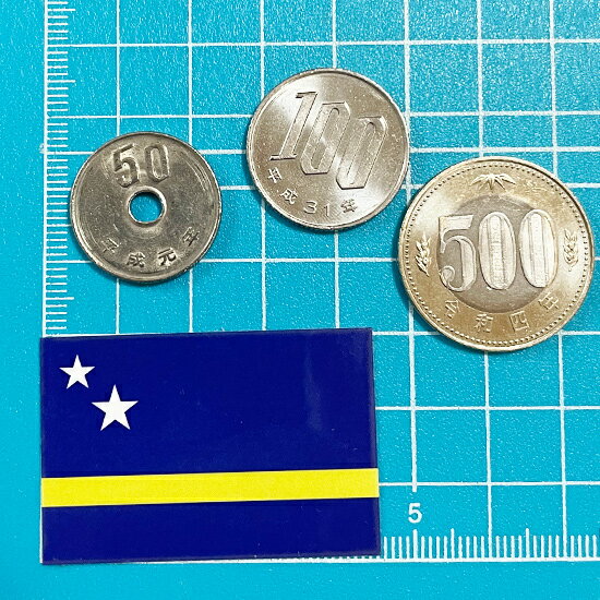 キュラソー (2S) ステッカー （ オランダ 王国 ） 　　世界の 国旗 ・ 屋外 耐候 シール　　　( 防水 耐水 UV / 海外 旅行 スーツケース / ラグビー サッカー スポーツ 代表 観戦 応援 )　