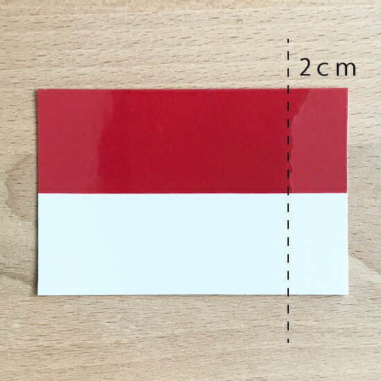 モナコ (L) 国旗 ステッカー　 　　屋外 耐候 シール　　　( 世界の 国旗 防水 耐水 UV 海外 旅行 スーツケース スポーツ 代表 )　