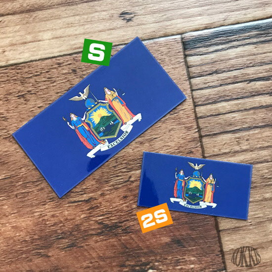 アメリカ ・ ニューヨーク 州 (S) 旗 ステッカー　 　　屋外 耐候 シール　　　( 世界の 国旗 防水 UV 海外 旅行 代表 )　