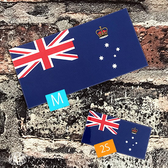 ビクトリア 州 （ オーストラリア ） (2S) 旗 ステッカー 　　世界の 国旗 ・ 屋外 耐候 シール　　　( 防水 耐水 UV / 海外 旅行 スーツケース デカール / ラグビー サッカー スポーツ 代表 観戦 応援 )　