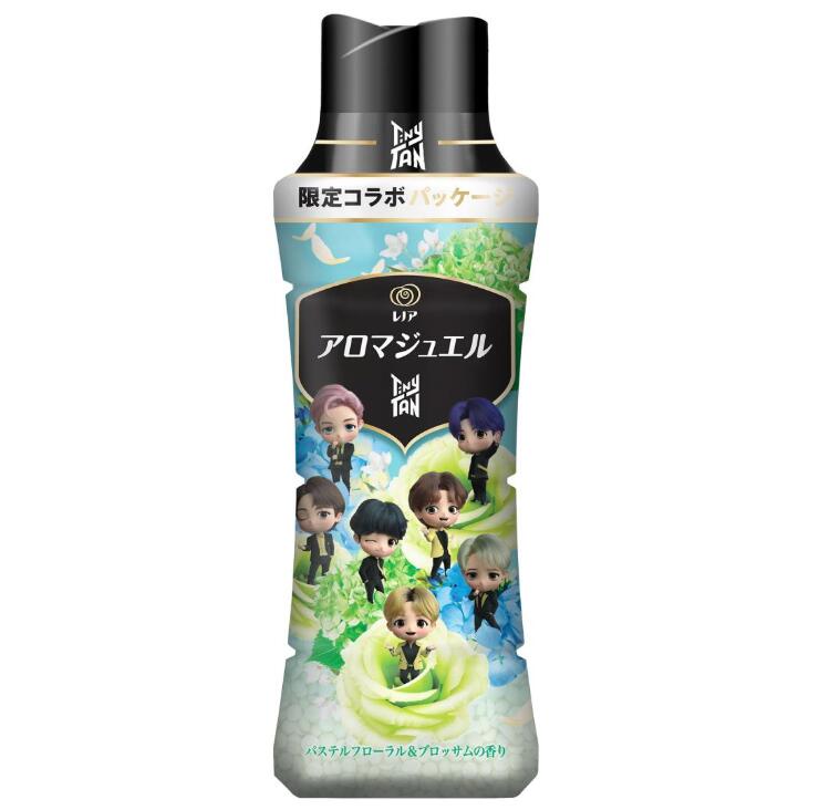 樂天商城 - レノア ハピネス アロマジュエル 香り付け専用ビーズ パステルフローラル＆ブロッサム TINYTAN限定コラボパッケージ 本体 470mL