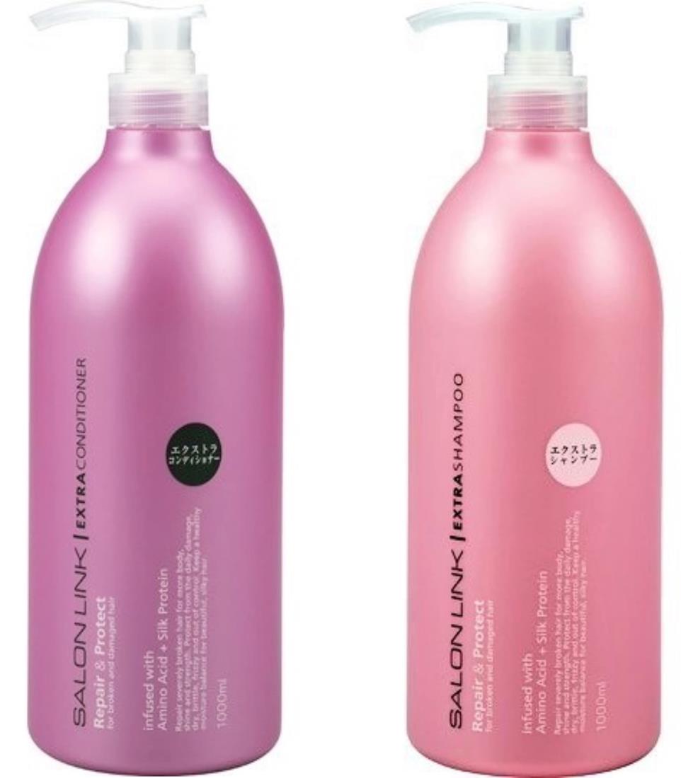 熊野油脂 サロンリンク エクストラシャンプー・コンディショナーセット ポンプ 1000ml