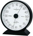 エンペックス気象計 温度湿度計 エクレール温湿度計 置き掛け兼用 日本製 ブラック TM-6251 13.2x12.1x5cm
