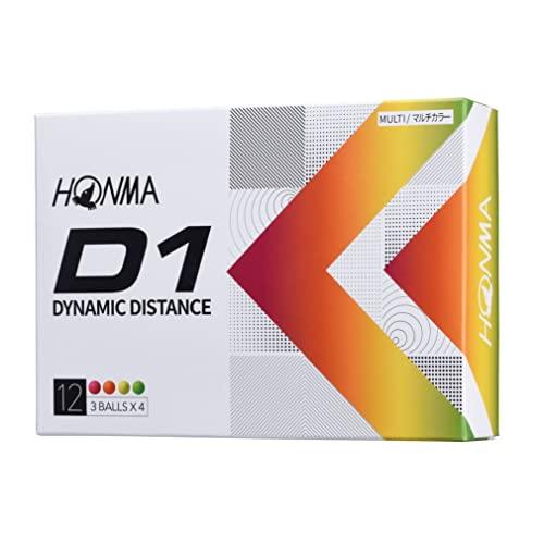 本間ゴルフ HONMA D1 ゴルフボール 3ダースセット(36球) BT2201 2022年モデル 飛び系 ディスタンス系 カラー:マルチカラー