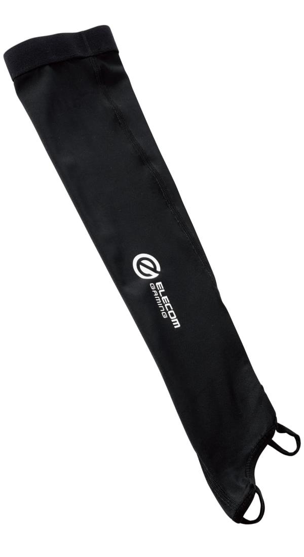 エレコム アームカバー ゲーミング用 V custom S-Mサイズ 指掛けタイプ 摩擦軽減 掌底部分もカバー 洗濯 機OK 右手・左手対応 全長45cm 上腕周り25～29cm ブラック GWVA300LMBK