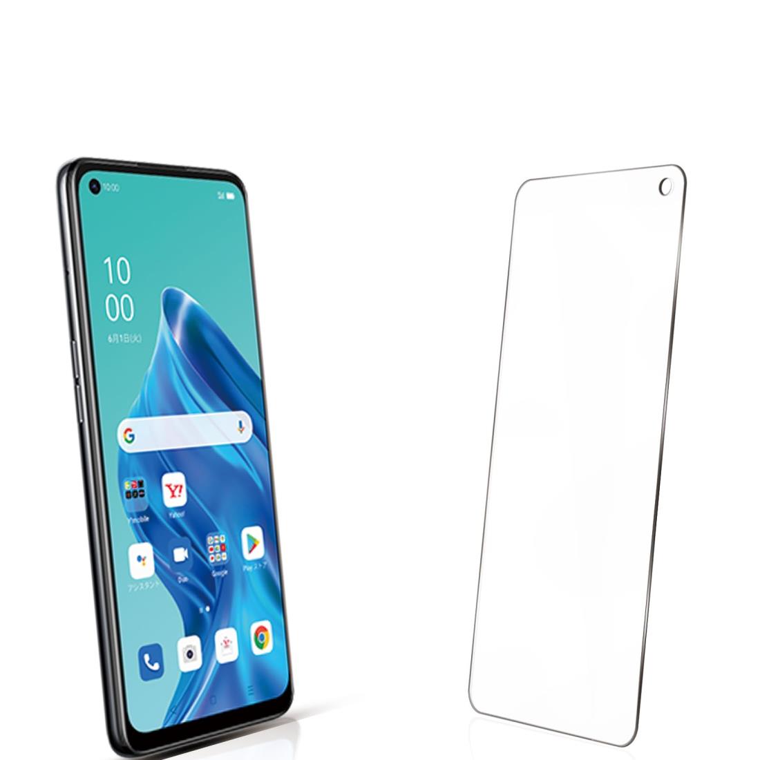 JACRON 【1枚セット】 OPPO Reno5 A ガラスフィルム 【日本AGC素材採用】硬度9H 耐衝撃 気泡防止 高光沢 OPPO Reno5 A フィルム 強化ガラス 貼り付け簡単 自動吸着 撥水撥油 指紋防止 ラウンドエッジ加工 OPPO Reno5 A ガラスフィルム 液晶 保護フィルム