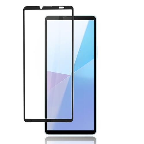 【1枚セット】Xperia 10 VI ガラスフイルム 黒縁あり 全面保護 エクスペリア 10 VI SO-52E フィルム 強..