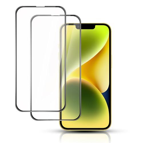 i Phone 14 Plus ガラスフィルム 全面保護 強化極細黒縁 硬度9H キズ防止 飛散防止 超薄型 指紋防止 日本製旭硝子 液晶 保護フィルム 気泡ゼロ 飛散防止 高感度 衝撃吸収 ラウンドエッジ加工 i Phone14 Plus 6.7インチ 用 強化ガラス 液晶保護フィルム