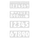 タカ印 ポップ用品 ステンシルシート POPプレート 数字 37-20 3サイズ